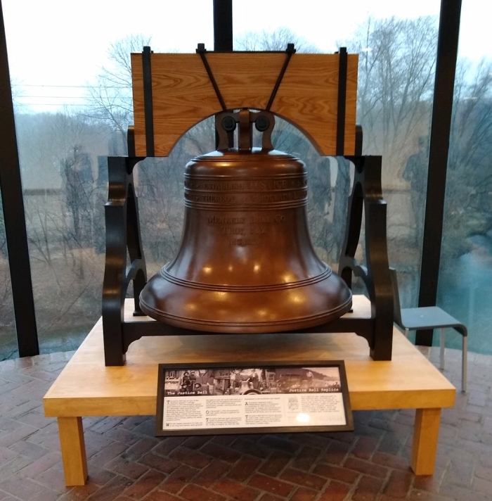 Justice bell replica at Brandywine Museum